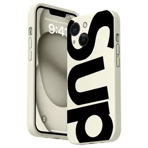 Straight Edge Creative Letters Pattern Phone Case for iPhone 17 16 Pro Max 15 Plus 14 13 12 11  Air XR XS Shockproof Full Camera Protection Durable slim Silicone Cover Cellphone Protective