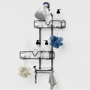 Shower Hanging over Head Organizer, Adjustable Shower Racks over Shower Head, Rustproof, No-Drill Organizer