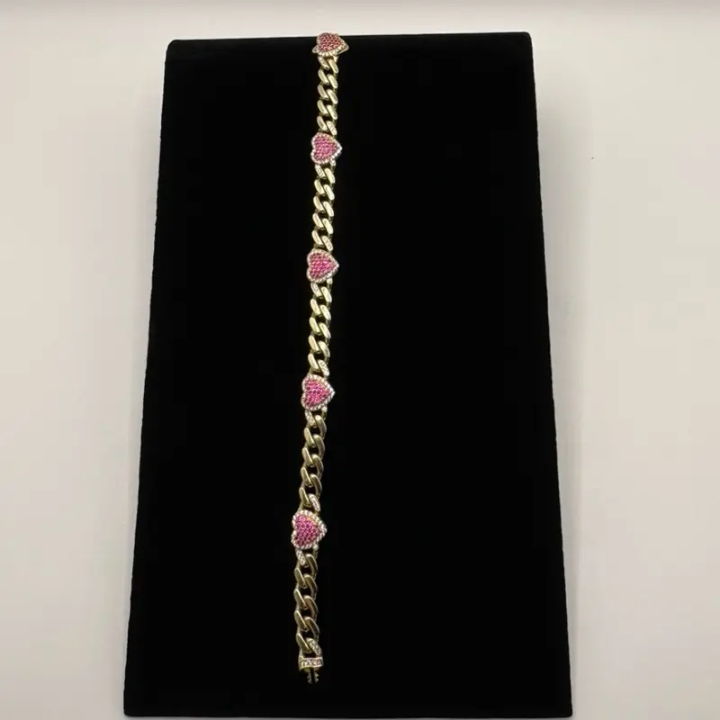 Hermosa pulsera sólida en oro 10K size 7