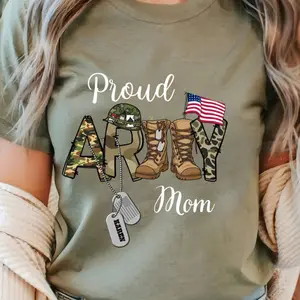 Custom Proud Army Family Mom Dad Brother Shirts, Personalized Army Dad Shirt, USA Army Family Outfits, Military Family Gift