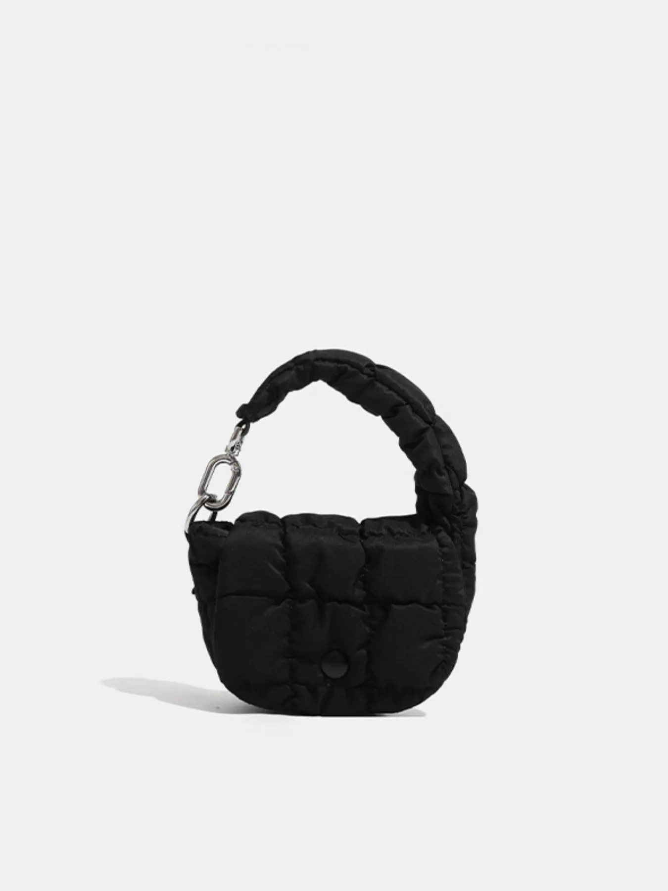 1PC Cute Puffy Cloud Mini Bag, Available In Black/White/Blue, Quilted Padded Handbag & Crossbody Bag, Kawaii Small Purse, Perfect Gift For Friends & Girlfriends, Daily Outfit Accessory, Handheld Bag, Puffer Handbag, Handbags And Accessories