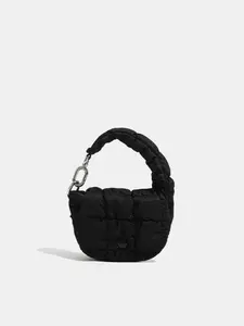 1PC Cute Puffy Cloud Mini Bag, Available In Black/White/Blue, Quilted Padded Handbag & Crossbody Bag, Kawaii Small Purse, Perfect Gift For Friends & Girlfriends, Daily Outfit Accessory, Handheld Bag, Puffer Handbag, Handbags And Accessories