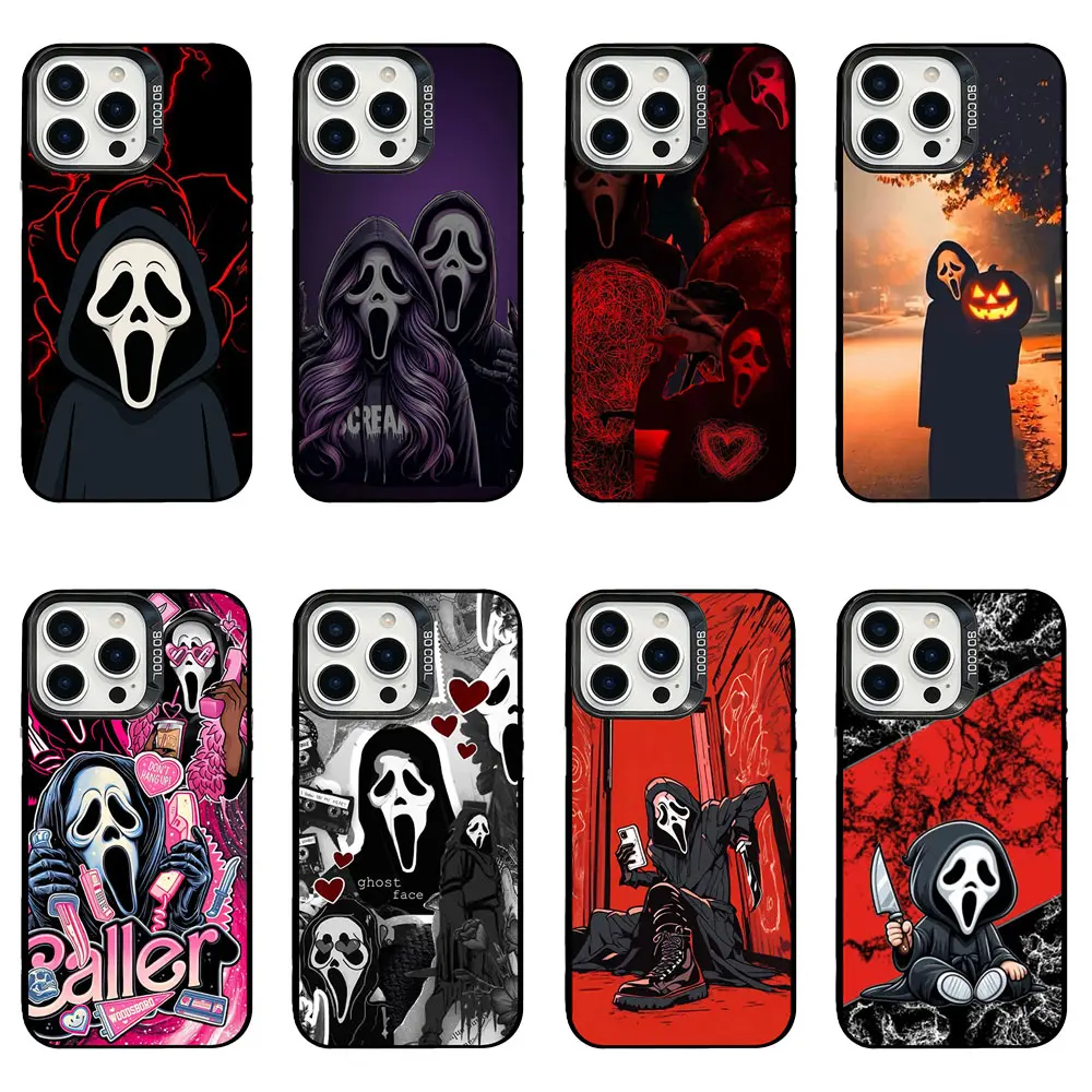 Ghostface Scream Phone Case | Horror Movie Killer Mask Scary Art Cover For iPhone 11/12/13/14/15/16/17 Pro/Pro Max/Plus & Samsung S23/S24/S25/S26 Ultra, Protective Case For Horror Fans, Birthday/Christmas Gift