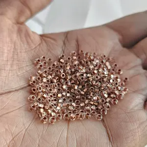 Small Rose Gold Lined Clear Loc Sprinkle Beads, Braid Jewelry Dreadlock Accessories, Dread Sprinkle Beads, Loc Jewelry[Made-to-Order]