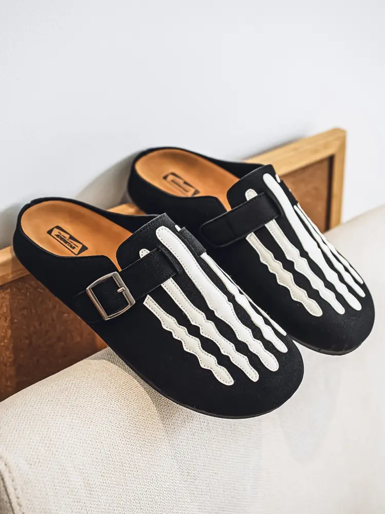 Men's Casual Stripe Rubber Clogs - Round Toe, Breathable Slip-On Mules for Outdoor, Beach, Summer Parties, Fashion, Party
