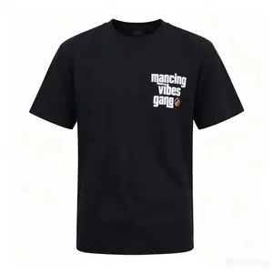 "Mancing Vibes Gang" Casual Fishing T-Shirt, Minimalist Text Print Tee