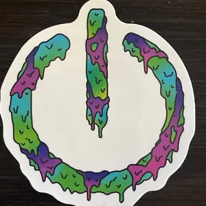 Emily Power Button Sticker
