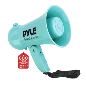 Portable Megaphone 600ft Range Built-in Mic Turquoise