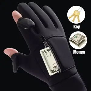 Winter Spring Touchscreen Warm Gloves, Outdoor Sports Anti-Cold Windproof Gloves, Men Women Unisex Cycling Fishing Running Gloves