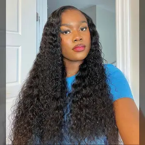 MORE FACE Water Wave Wear Go Wig Pre Bleached Knots Pre Cut Lace 4x6 HD Glueless Wigs Afro Kinky Curly Human Hair Wigs