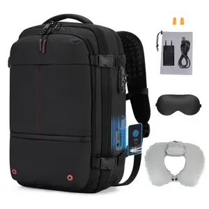 Kabakoo 60L Vacuum Compression Travel Backpack Expandable Water Resistant Bag with Electric Air Pump Included TSA Lock Anti-theft Travel Essentials Travel Accessories