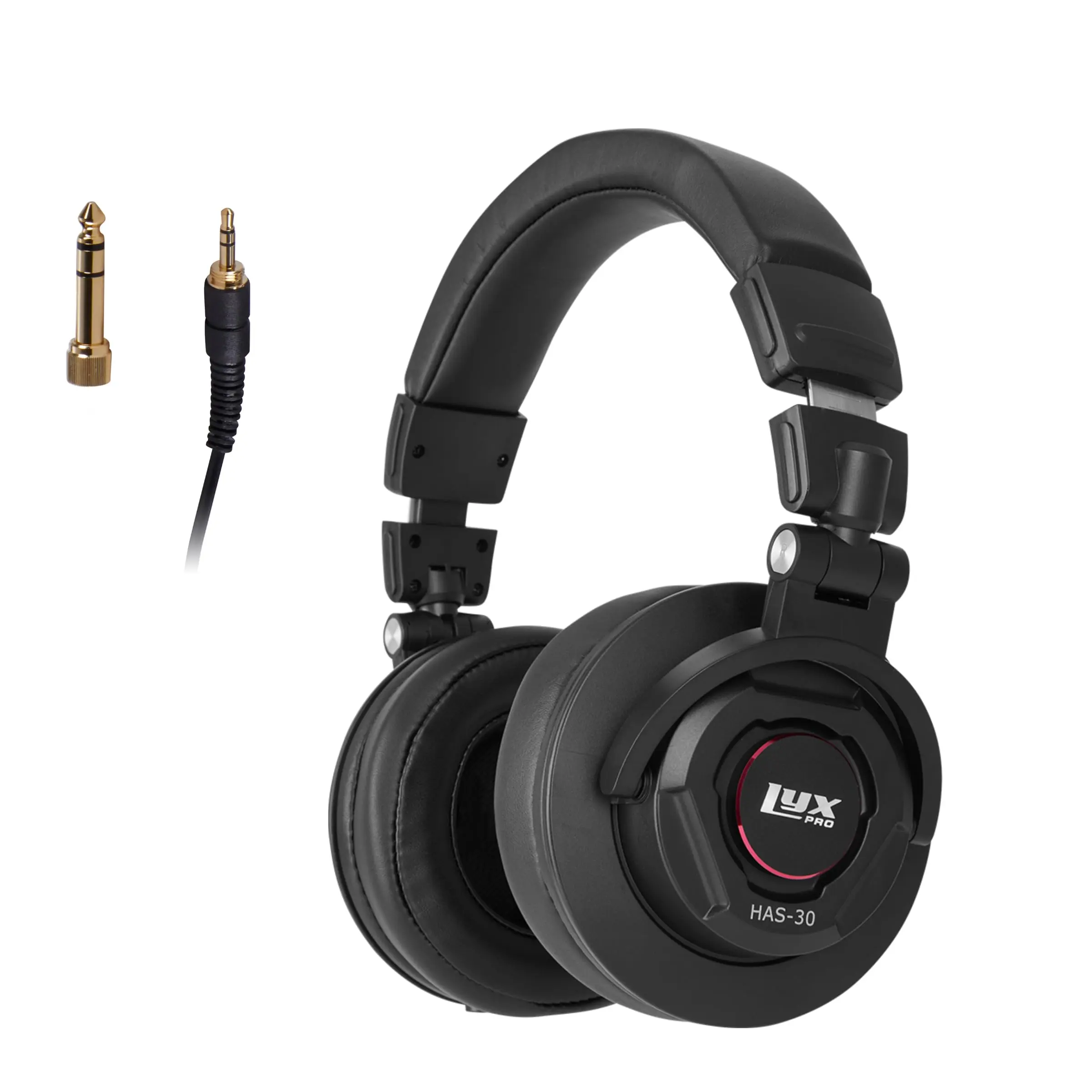 LYXPRO HAS-30 Closed Back Over Ear Headphones 45mm Drivers 15Hz-26KHz Frequency Response Comfortable Ear Cups Foldable Design for Studio DJ Home Entertainment