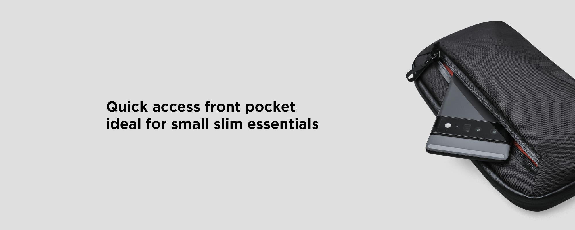ALPAKA Elements Tech Case Mini - Compact Electronics Organizer, Small Cable Bag for Chargers and Earbuds, Phone Pouch, Travel Accessory Case, Crossbody Sling, Black X-Pac VX42