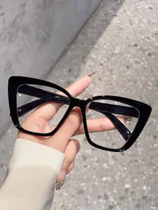 Unisex Plastic Cat Eye Glasses, Leopard Pattern Eyeglasses, Retro Fashion Vintage Style for Everyday Wear, Versatile Accompaniment for Stylish