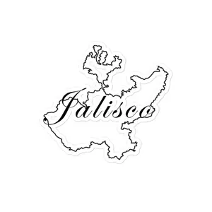 Jalisco Die cut Bubble free stickers, 3″×3″, White