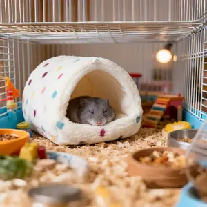 Comfortable Hamster House Bed, Large Hideout for Dwarf Rabbits, Hedgehogs, Bearded Dragons, Winter Nest, Hamster Hides, Hamster Cage Accessory, Hamster Cage Habitat