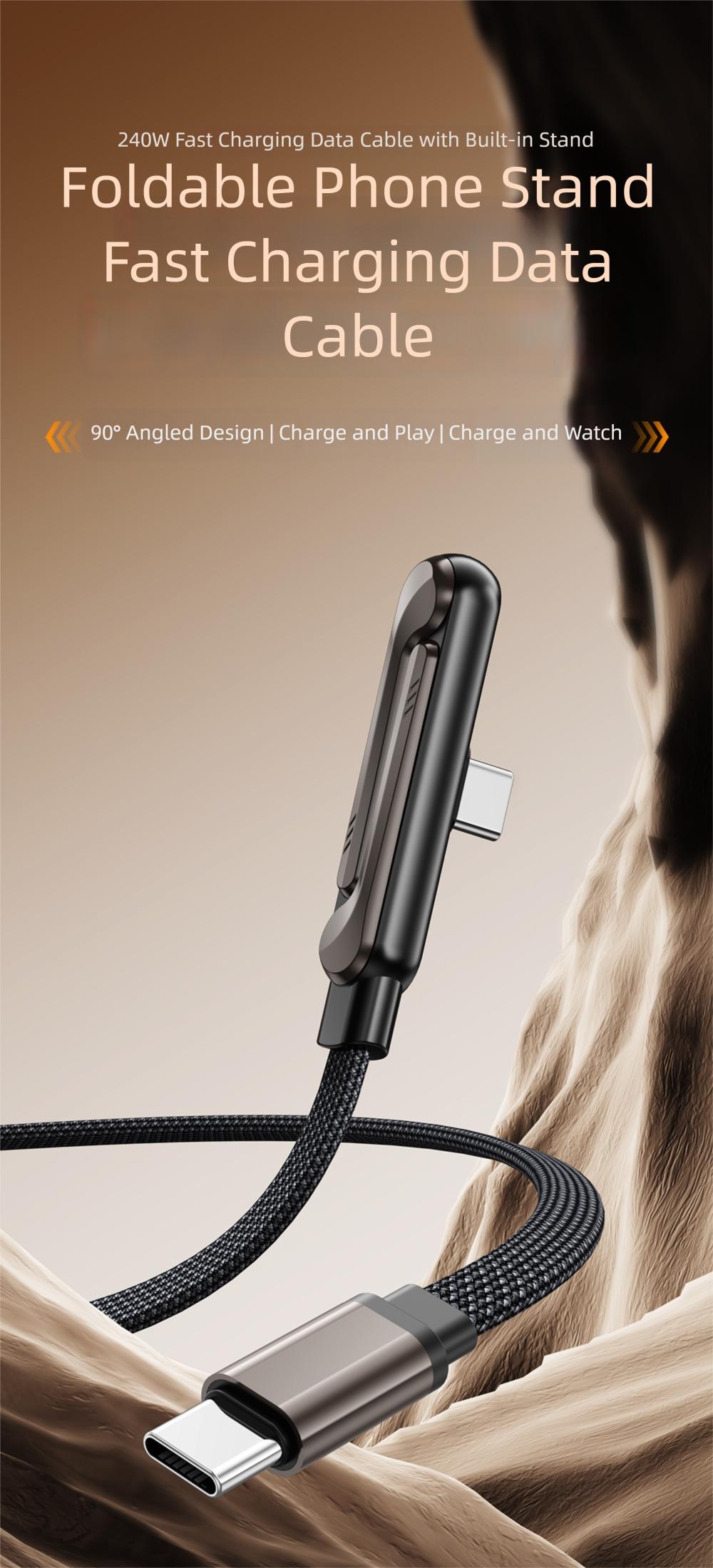 100% Fast Charger 240W MicroUSB+6A Type-C Cable AdapterSet For Android Charger OriginalType Charging Durable Long Lasting