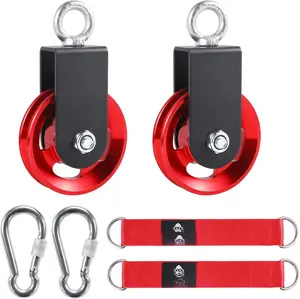 Pulley Wheel for Home Gym Pulley System, Upgraded 90mm Aluminium Alloy Gym Pulley for Maximum 660LBS Load