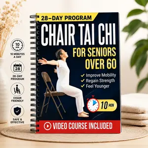 28-Day Exercise Plan for Seniors, Tai Chi Walking, Chair Support, Low Intensity, Balance Promotion, Mobility, Weight Management, Outdoor Use, Healthy