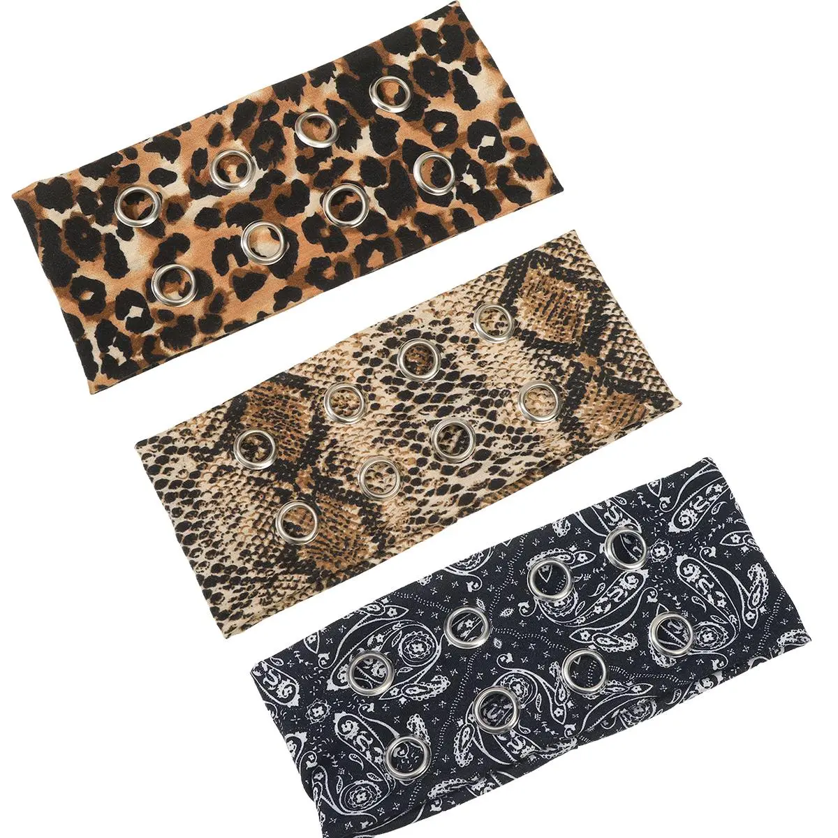 Leopard print+Serpentine pattern+black cashew