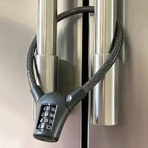 Door Refrigerator Lock, Black, Combination Lock, Passcode Unlock