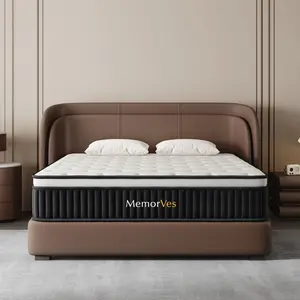 【MemorVes】10/12/14 Inch Twin Full Queen King , Hybrid Memory Foam Mattress in a Box | Pocket Spring + Zoned Support | Soft and Comfortable, Pressure Relief, Medium Firmness, CertiPUR-US Certified(mattresses | queen size mattress | full size mattress) outd