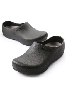 Non-Slip Slippers with Insoles, Textured Design Clogs, Work Clogs, Ideal for Chefs Kitchen Hospital Outdoor Casual Walking, Waterproof Lightweight Breathable Safety Protection, Chef Shoes Foot Clogs