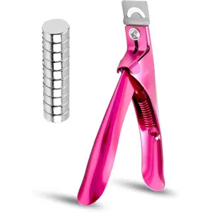 Acrylic Nail Clippers with Magnets Nail Cutters for Nail Tips False Nail Clippers Nail Art Tool Stainless Steel Nail Tip Cutters for Home Salon Nail Art
