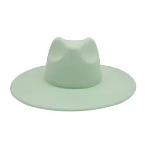 Wide Brim Fedora Hat for Women Men, Classic Felt Panama Hat Sun Protection, Lightweight Breathable Cotton Polyester Suede Finish Hat, Unisex Floppy Hat for Adults Outdoor Travel