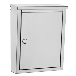 212 MAIN Regent Locking Wall-Mount Medium-Size Mailbox with Oversize Slot, Secure Storage, Architectural Stainless Steel Door Hardware for Homeowners, Small Businesses
