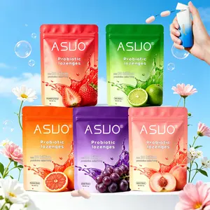 ASUO Probiotic Lozenges, 30 Billion CFU Oral Probiotics for Fresh Breath, Sugar Free Breath Mints Improve Oral Health, 5 Fruit Flavors