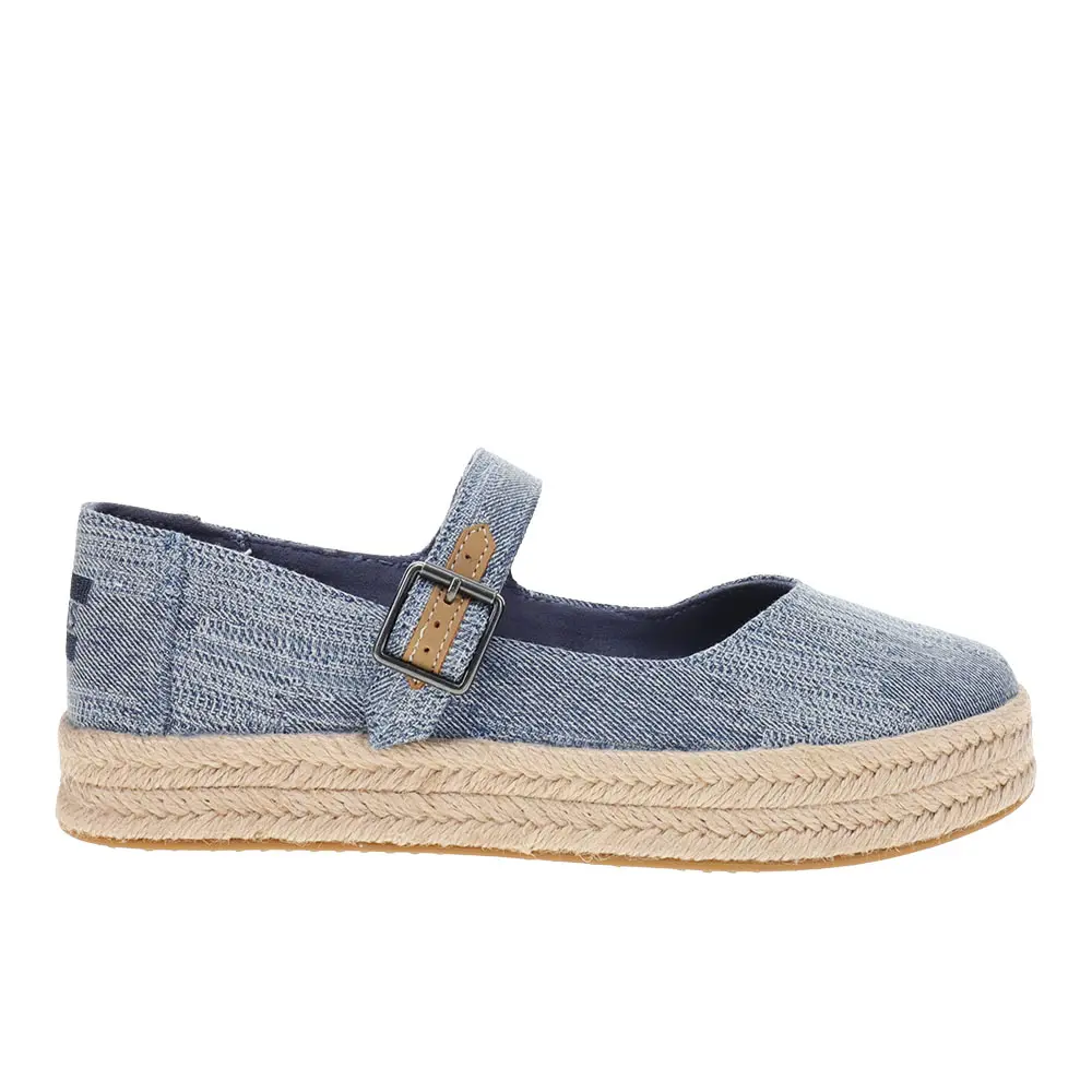 TOMS Womens Carolina Mary Jane Espadrille Flats Casual - Blue