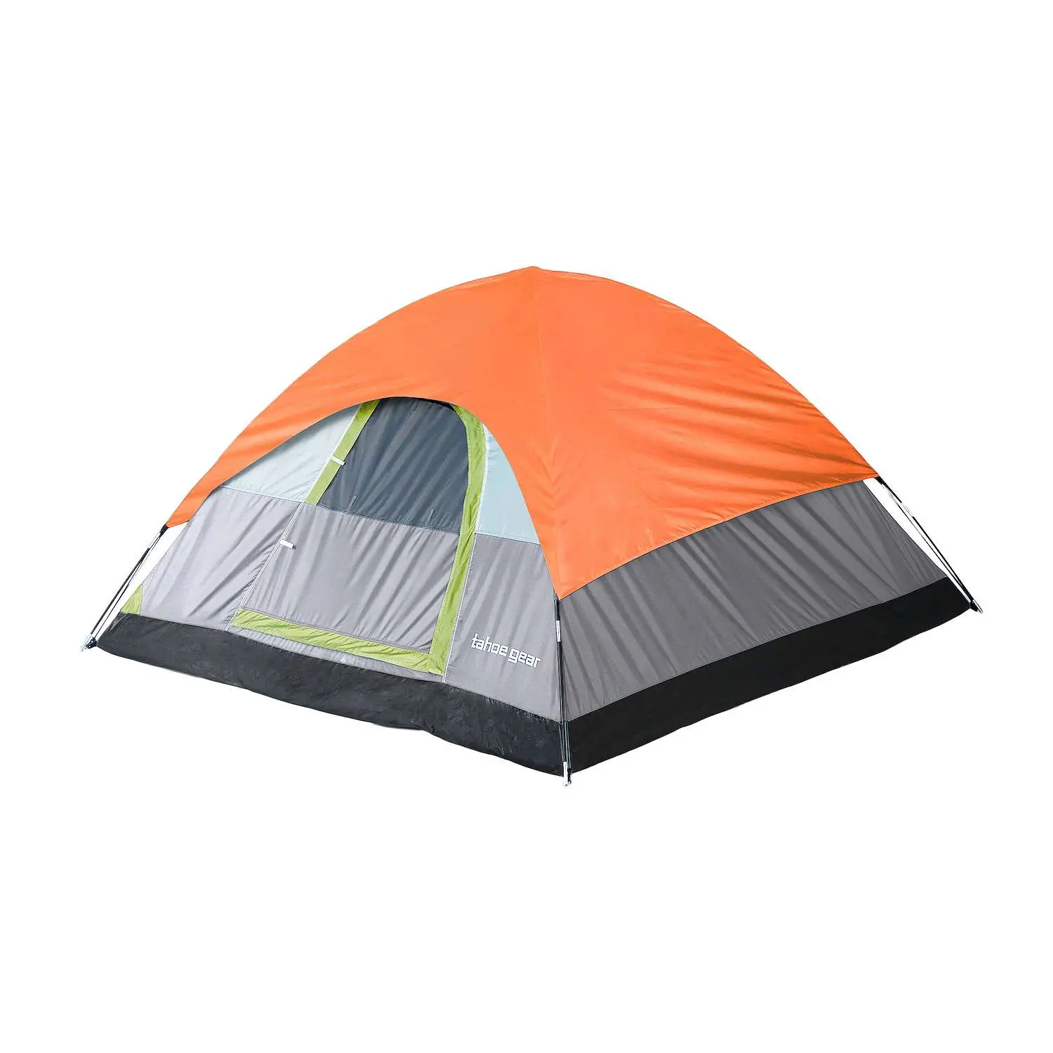 Powell 3 Person 3 Season Dome Camping Frame Tent, Green and Orange, Buy Now For Free Shipping