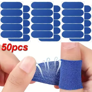 50pcs Sport Elastic Finger Protector Patches, Bowling Thumb Support Anti-Friction Sports Finger Tape, Athletic Injury Prevention