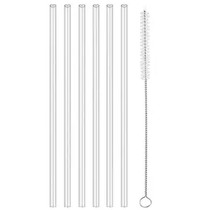 12 Inch Reusable Durable Plastic Heart Shape Straws for Stanley Cup 40 Oz & 30 Oz, Cute Clear Extra Long Straw with Brush, Valentine's Day Gift