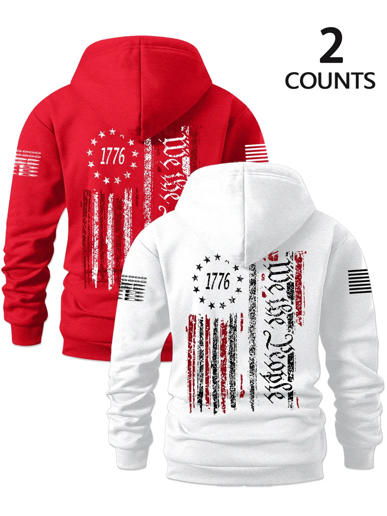 Men's Graphic Flag Pattern Hoodies Sweatshirts Set, Casual Fall Streetwear Loose Thick Long Sleeve Graphic Print Hoodie Pullover, Comfortable Daily Wear, Perfect Fall & Winter Choice, Fabric