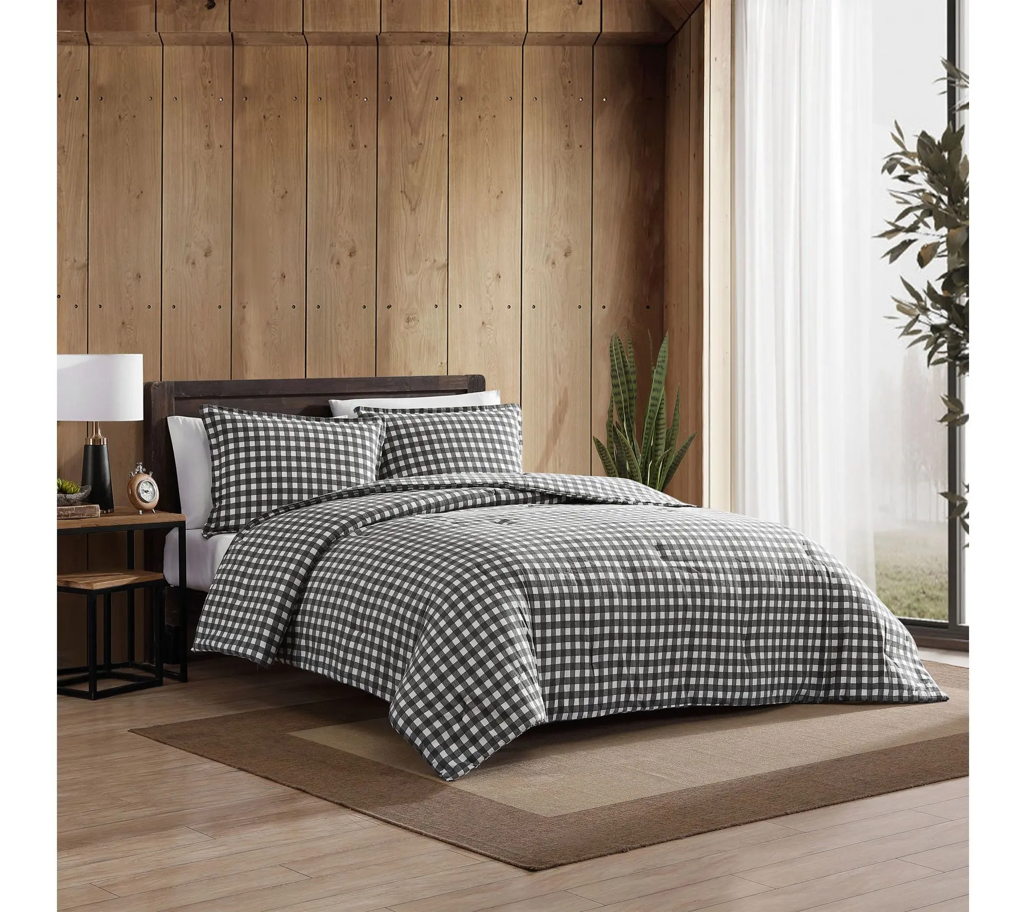Eddie Bauer Preston Grey Cotton Twin ComforterSet