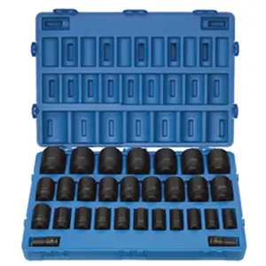 212 MAIN 8029D High Torque Impact Socket Set, 0.75 in. Drive 29-Pieces Deep Fractionals Master Set, 0.75-2.5 in. Alloy Steel Construction for Cycling & Outdoor Recreation