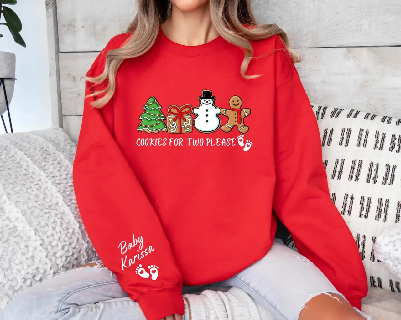 Pregnancy Christmas Sweatshirt, Custom Pregnancy Announcement Sweater,Maternity Christmas, Maternity Xmas Sweater,Christmas Pregnancy Reveal
