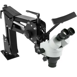 【Summervibes】VEVOR Micro Inlaid Mirror Multi-Directional Microscope with Spring Bracket Multi-Directional Micro-Setting Microscope Microscope Gem Diamond Setting Machine with Stand Jewelry Tools 7X-45X