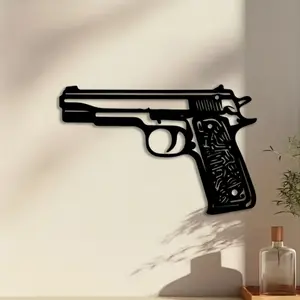 1pc Vintage Gun Metal Wall Art, Home Decor Products, Vintage Gun Statue Mural, Perfect for Indoor/Outdoor, Garage, Workshop Decor, Father's Day Decor, Ideal Gift for Shooting Enthusiasts christmas decorations Unframed Wall Art
