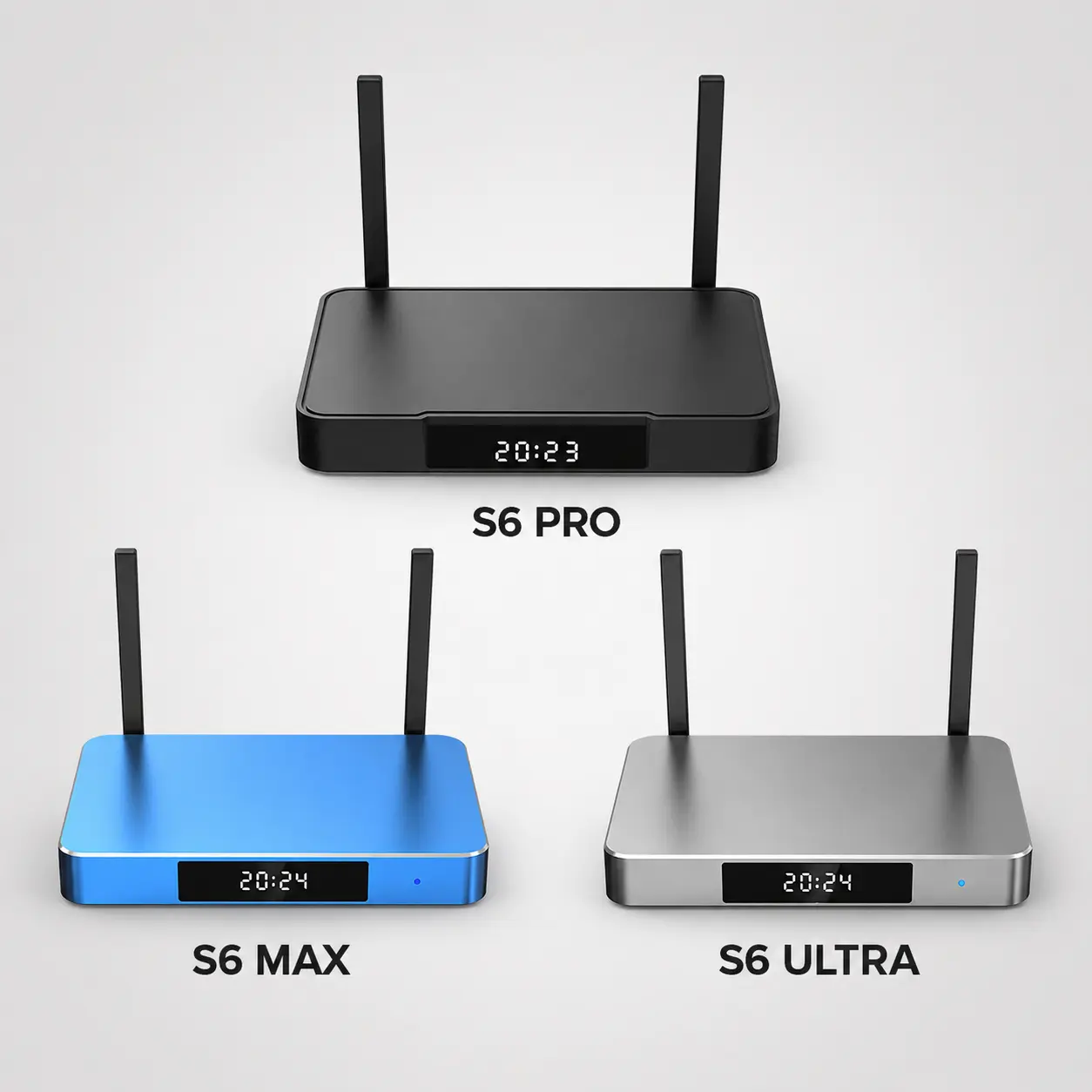 S6 Series Compact Digital Electronic Smart Media Box Device - 64GB, Dual Antennas, Television Media Playback, Display Support (Large Home Appliance Accessory)
