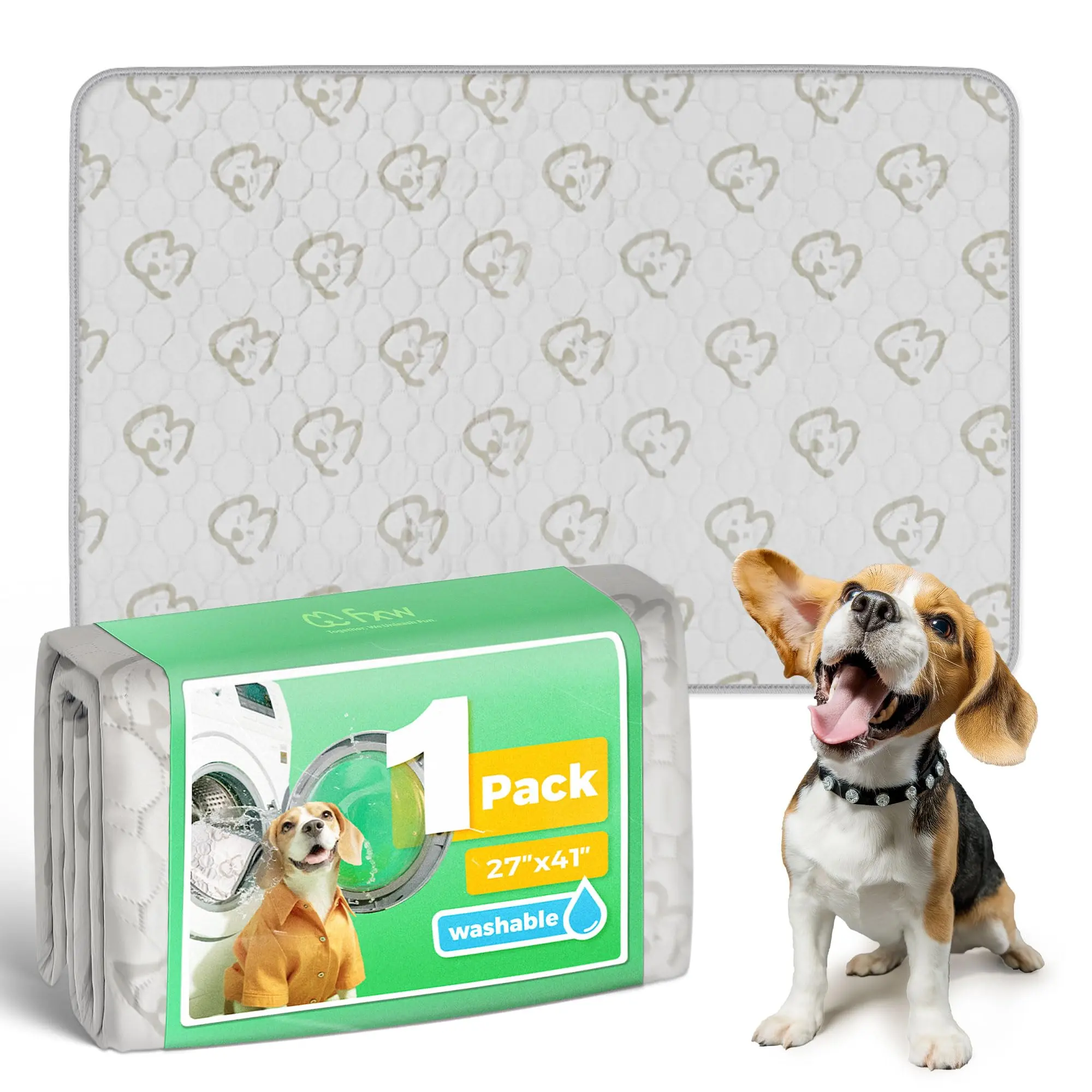 FXW Reusable Puppy Pads - Waterproof Absorbent Puppy Pee Mat, Liquid Absorbing Absorbent Liner Pads for Dog Training, Crate & Floor Use, Multiple Sizes & Colors Available
