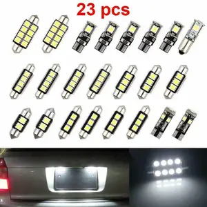 23PCS LED Interior Car Light Bulbs Kit Set T10 194 175 DE3175 LED Festoon Bulbs Combo Kit White Replacement Bulbs for Interior Dome Light Map Trunk Cargo Door Courtesy