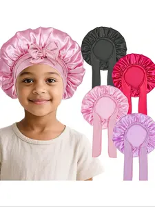 Kids Bonnets for Girls, Silk Bonnet for Kid Sleeping, Toddler Bonnet for Boys and Girls, Soft and Comfortable Sleep Cap, Satin Hair Bonnet