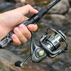 Sougayilang High Speed  Rod, Lightweight High Carbon 5.9-6.9ft  and 11 + 1 Shielded BB Portable Durable  Rod & Reel,  Accessories for Outdoor Fishing Gear