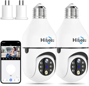 Light Bulb Security Camera , 10X Zoom Light Socket Security Camera for Home, 2-Way-Audio, Auto Tracking & Alarm  WiFi 5G&2.4GHz（Dual Lens）