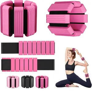 Adjustable Wrist Weighted Bracelet，Wrist Weights, Adjustable Wearable Wrist Ankle Weights for Women/Men, Silicone Wrist Bangles for Walking, Yoga, Pilates, and Gym, Arm & Leg Workout, 1lb*2pcs