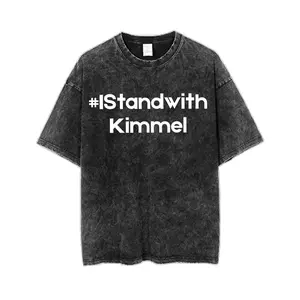 #IStandWithKimmel Slogan Tee, Hashtag Graphic Shirt, Talk Show Host Support Merch, Crew Neck T-Shirt, Short Sleeve, Unisex Vintage Top, Streetwear Style