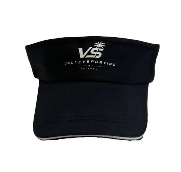 NEW! Adult Valleysporting "VS" ARIZONA PALM Sport Golf Visor-Black/White